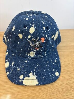 Staple Pigeon Bleached Denim Strapback Like New Hat RARE!
